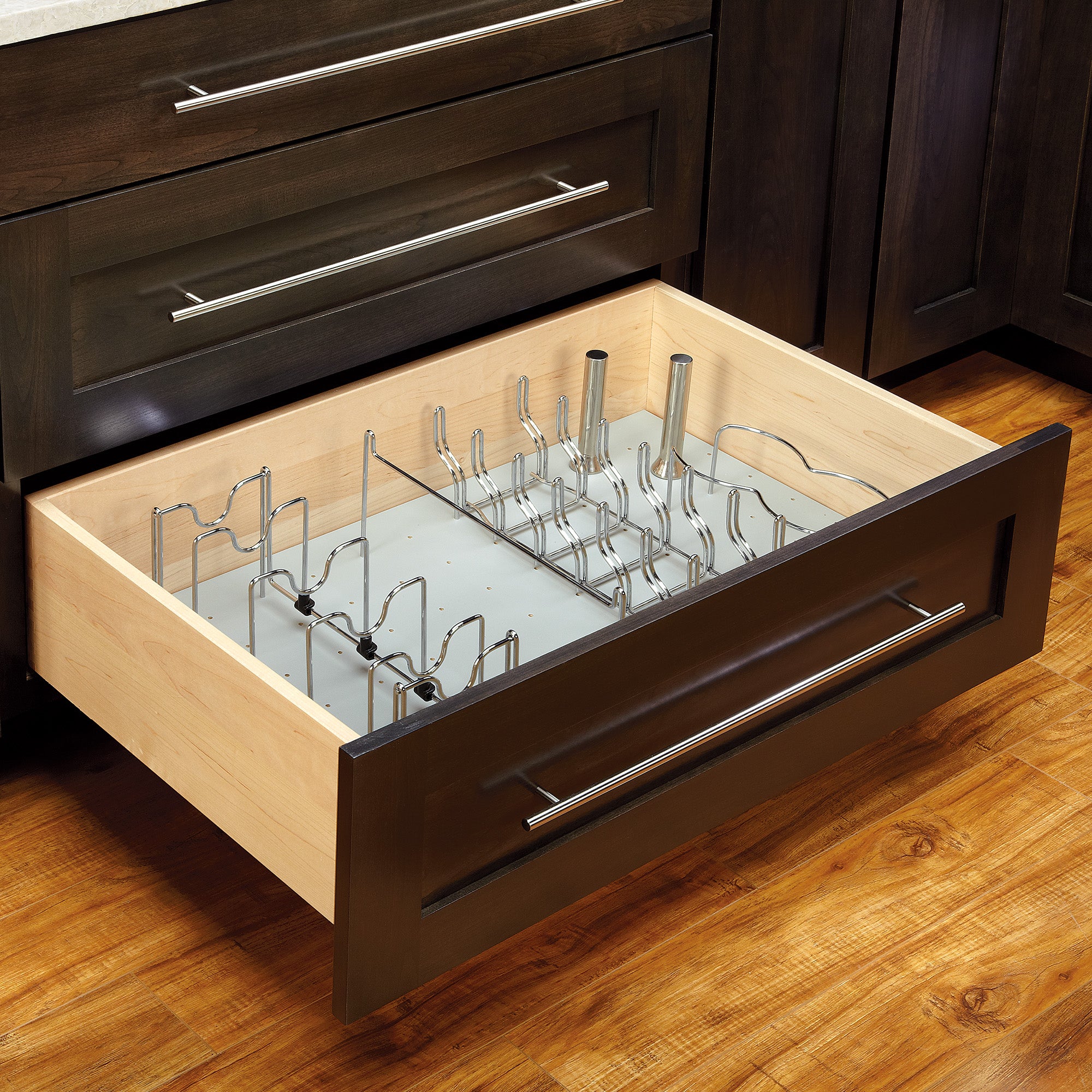 Rev-A-Shelf Drop-in Pot and Pan Organizer for 4DPS Model Peg Boards, 5DCD-1-CR - VMInnovations