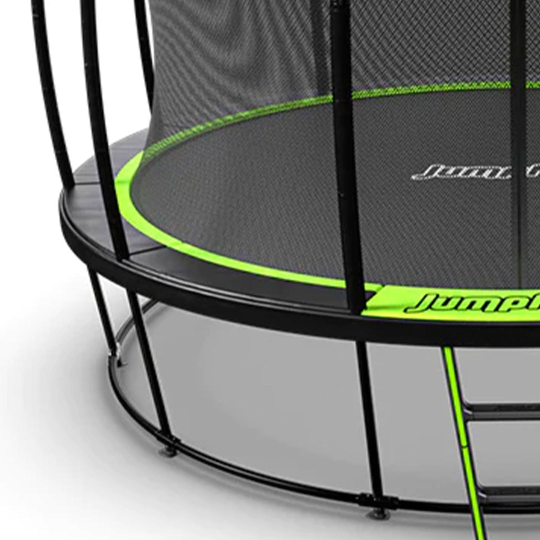 JumpFlex HERO 14' Trampoline for Kids Outdoor Play Equipment with Net & Ladder - VMInnovations
