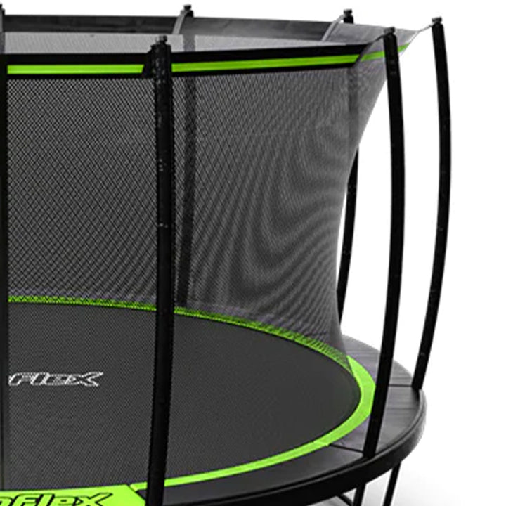 JumpFlex HERO 14' Trampoline for Kids Outdoor Play Equipment with Net & Ladder - VMInnovations
