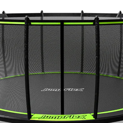 JumpFlex HERO 15' Trampoline for Kids Outdoor Play Equipment with Net & Ladder