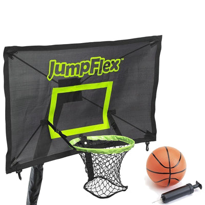 JumpFlex PROJAM Hero Basketball Hoop and Net Attachment for Trampolines, Black