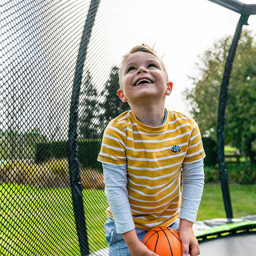 JumpFlex PROJAM Hero Basketball Hoop and Net Attachment for Trampolines, Black - VMInnovations