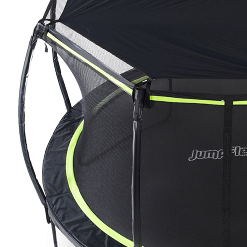 JumpFlex SMARTSHADE FLEX 12 Foot Soft Protective Trampoline Canopy Cover, Black