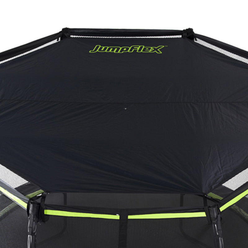 JumpFlex SMARTSHADE FLEX 12 Foot Soft Protective Trampoline Canopy Cover, Black