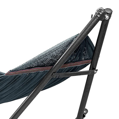 Tranquillo Universal 106.5" Double Hammock with Adjustable Stand and Bag, Gray