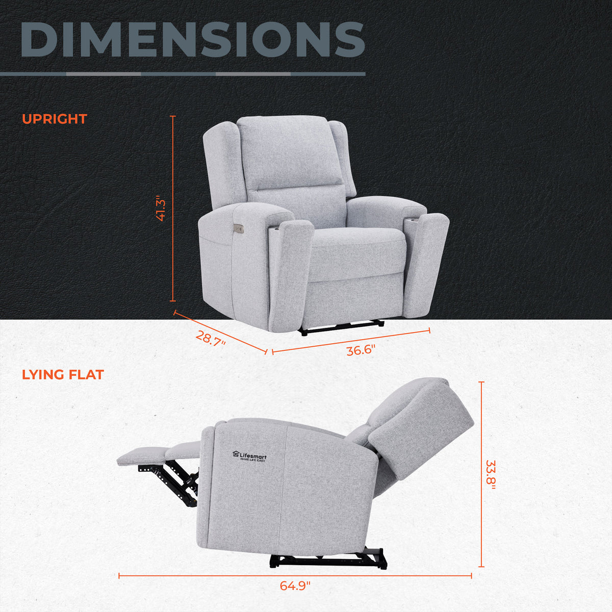 Lifesmart G4 Reclining Massage Chair Comfy Living Room Recliner with Cup Holders - VMInnovations