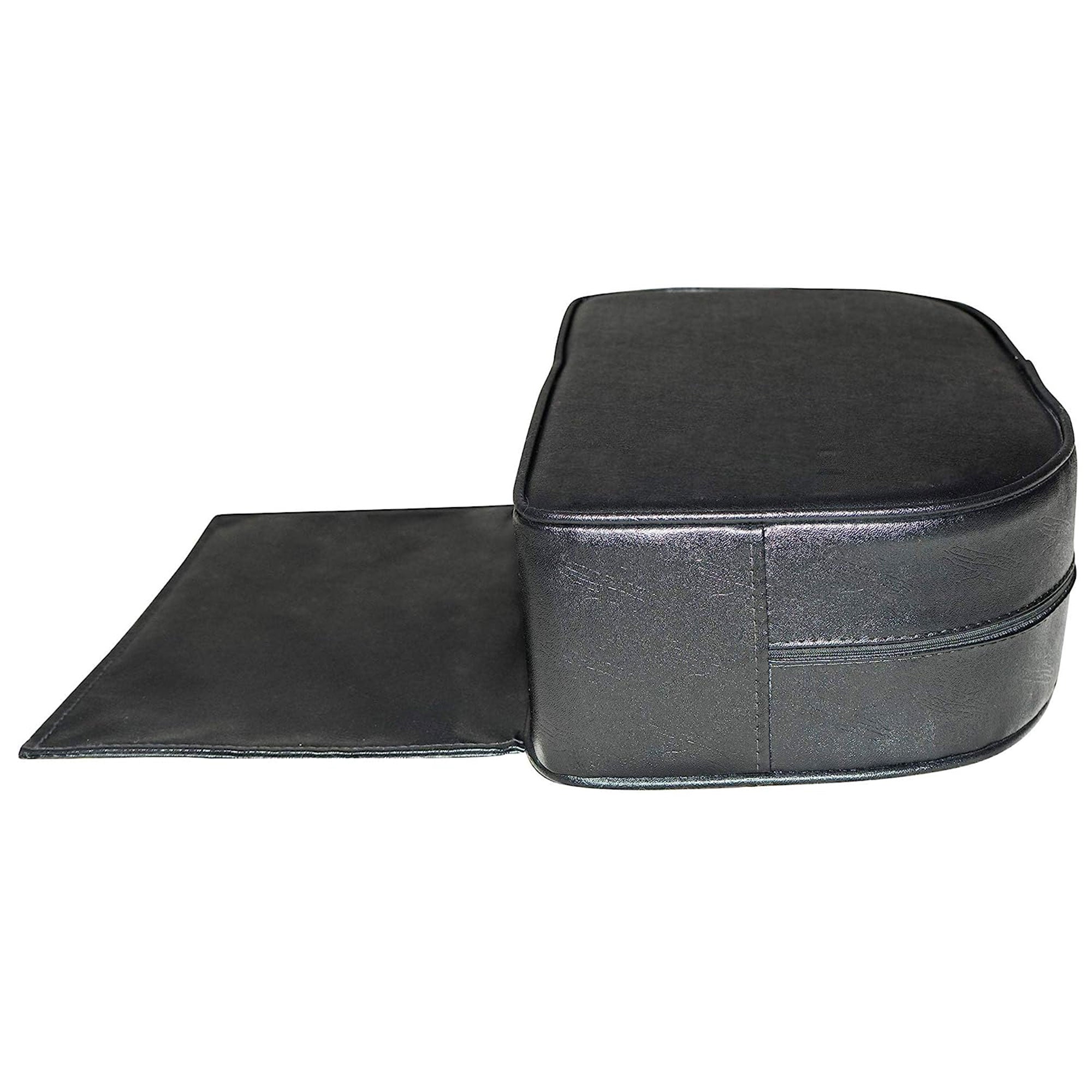 PureSana Chromium Professional Vinyl Booster Seat for Salon Chairs, Black (Used)