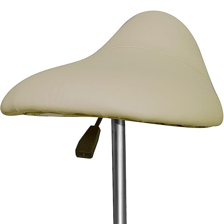 PureSana Chromium Professional James Full Rotational Saddle Cutting Stool, Tan - VMInnovations