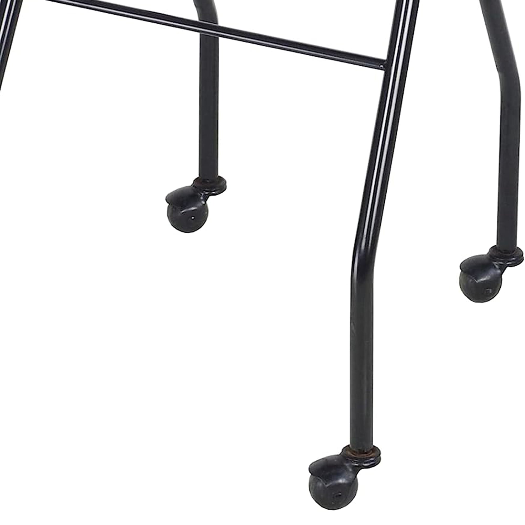 PureSana Chromium Professional Foldaway Salon Service Tray with Wheels, Black - VMInnovations
