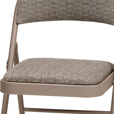 MECO Sudden Comfort Courtyard Fabric Padded Folding Chair, (Set of 4) (Used)