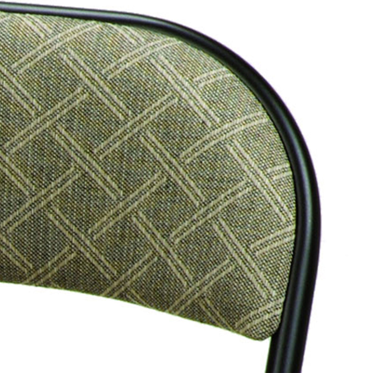 MECO Sudden Comfort Deluxe Zuni Fabric Padded Folding Chair, Black (Set of 4)