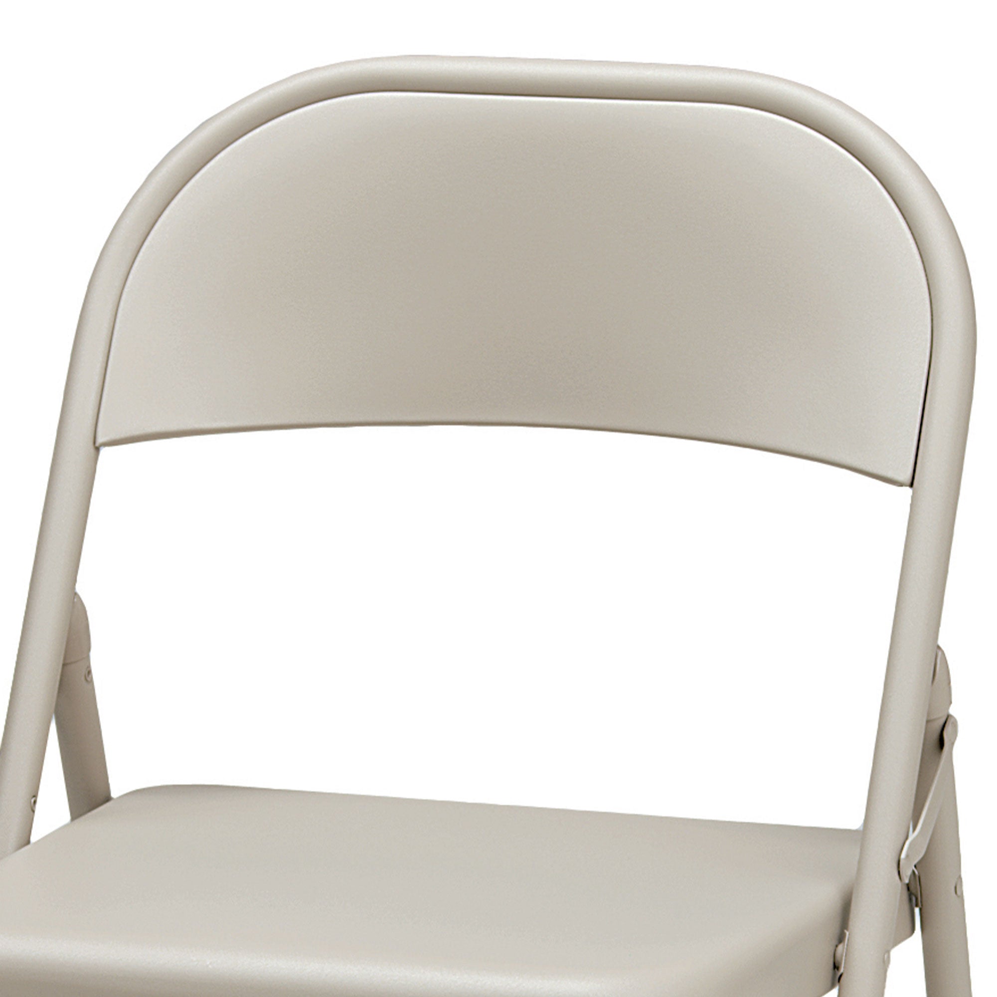 MECO Sudden Comfort All Steel Folding Chair, Buff Lace (Set of 4) (Open Box) - VMInnovations