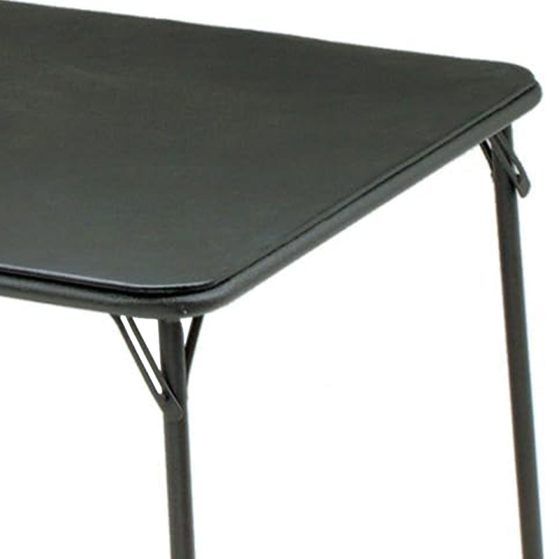 MECO Sudden Comfort 34"x34" Square Metal Folding Dining Card Table, Black (Used)