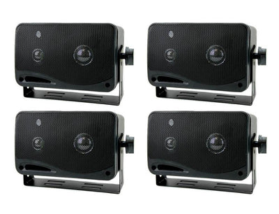 4) New PYRAMID 2022SX 3.25" 200w 3-Way Car Audio Mini Box Speakers System Inside