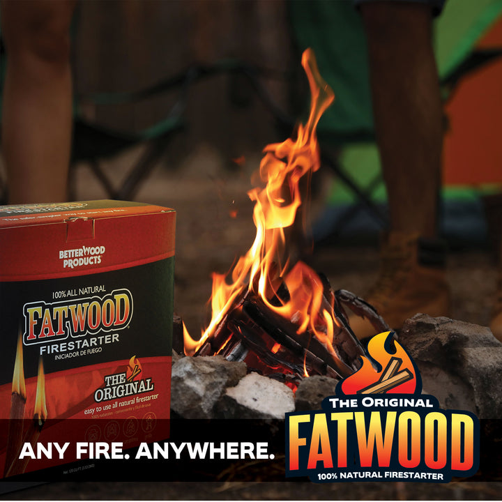Better Wood Products All Natural Pine Wood Fatwood Firestarter, 5 Pound Box - VMInnovations