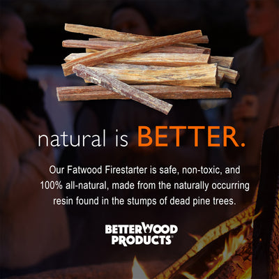 Better Wood Products All Natural Pine Wood Fatwood Firestarter, 5 Pound Box