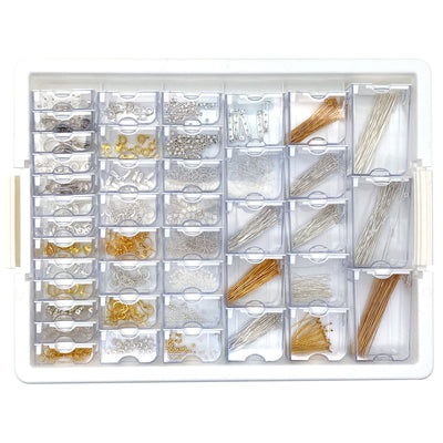 Bead Storage Solutions Elizabeth Ward Mixed Bead Tray with Jewelry Findings Tray