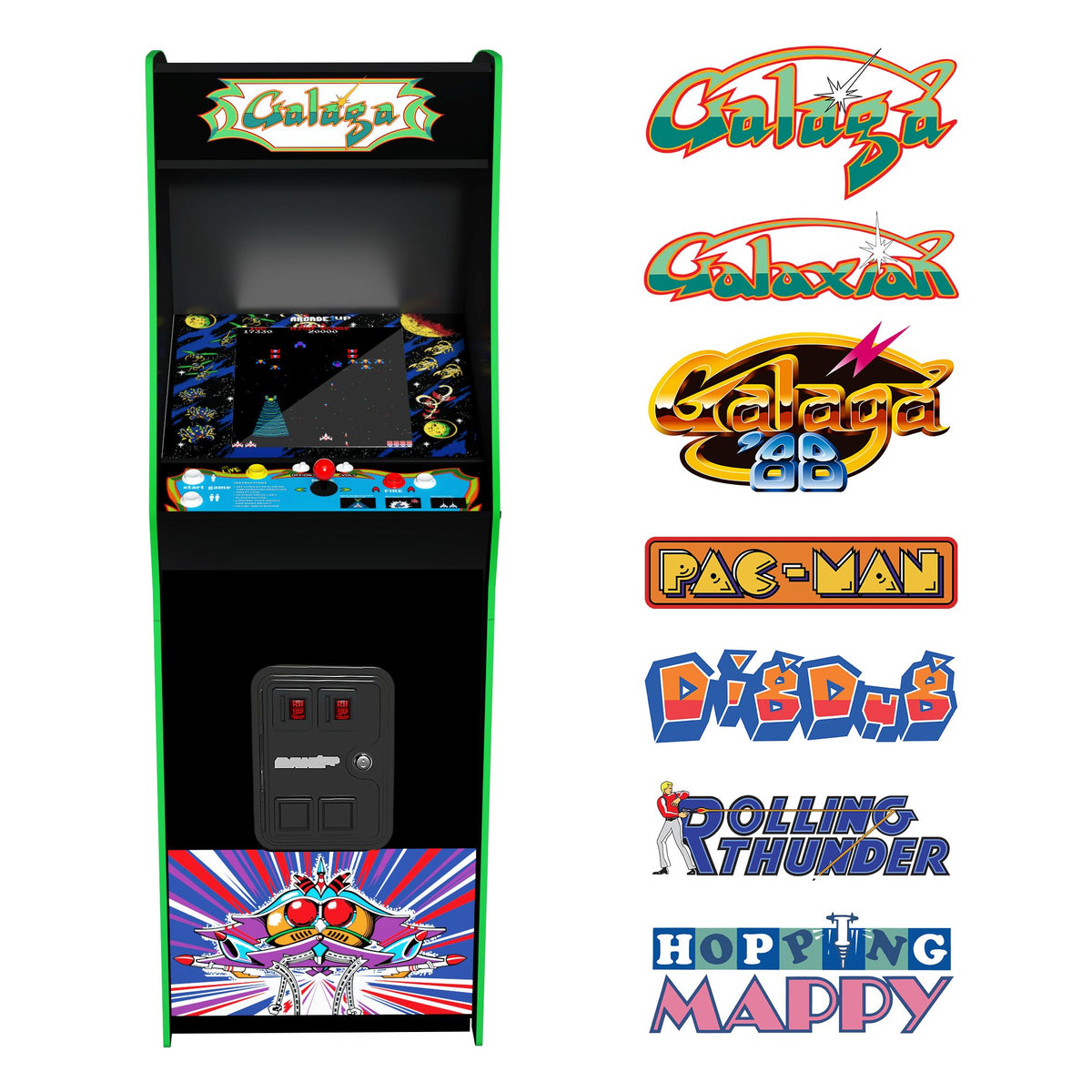 Arcade1Up GALAGA 14 Games in 1, 5 Ft Stand-Up Cabinet Arcade Machine (For Parts)