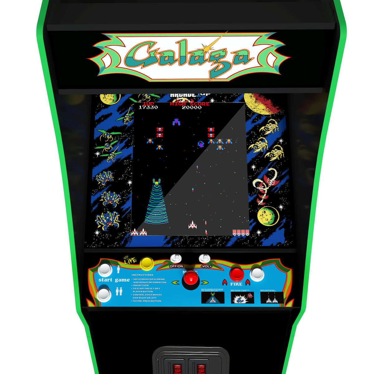Arcade1Up GALAGA 14 Games in 1, 5 Ft Stand-Up Cabinet Arcade Machine (For Parts)