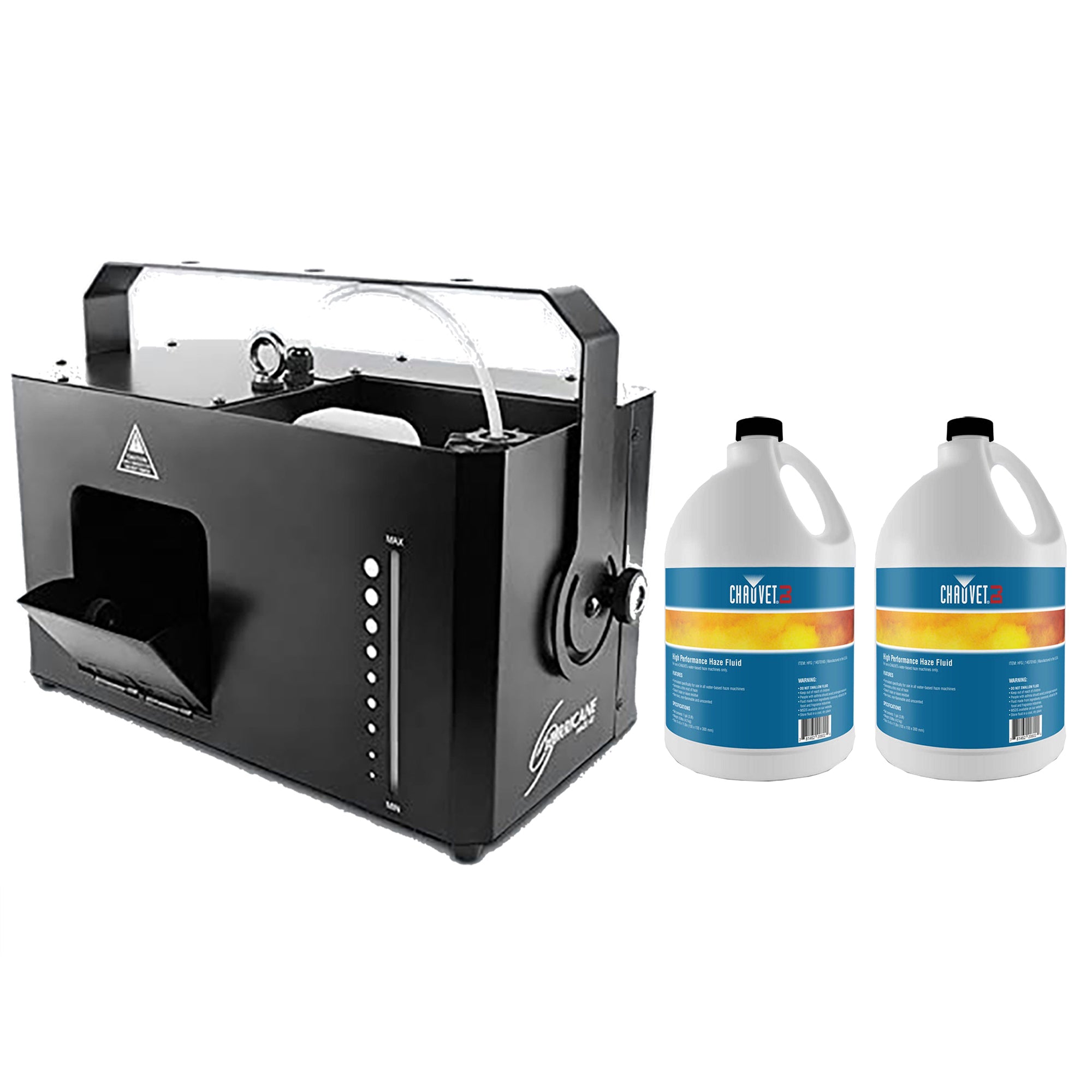 CHAUVET DJ Hurricane Light Show 4D Hazer & 1 Gallon Haze Machine Fluid, 2 Pack