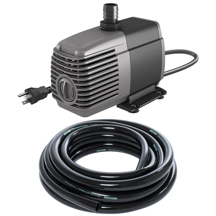 Active Aqua 550 GPH Submersible Water Pump and 25 Foot Vinyl Irrigation Tubing - VMInnovations