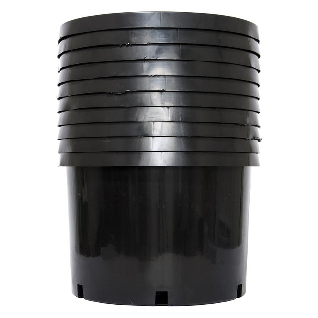 Pro Cal 10 Gallon Premium Nursery Planter Garden Grow Pots, Black (Set of 10) - VMInnovations
