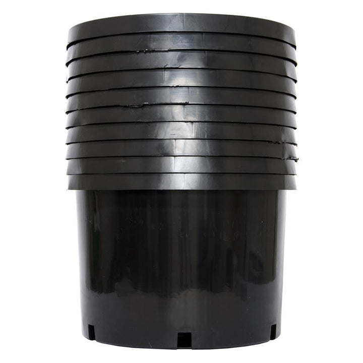 Pro Cal 10 Gallon Premium Nursery Planter Garden Grow Pots, Black (Set of 10) - VMInnovations
