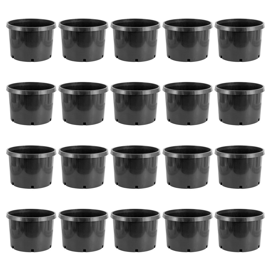 Pro Cal 10 Gallon Premium Nursery Planter Garden Grow Pots, Black (Set of 20) - VMInnovations