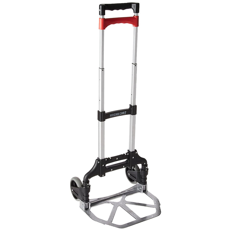 Magna Cart Personal MCI Folding Hand Truck with Rubber Wheels, Black (3 Pack)