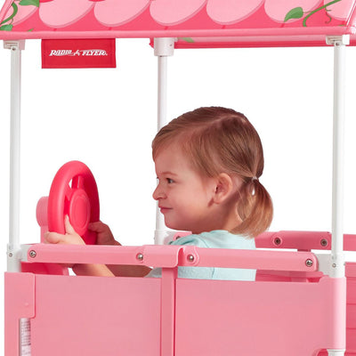Radio Flyer Play & Fold Away Princess Castle Toy Slide Toddler Playhouse, Pink