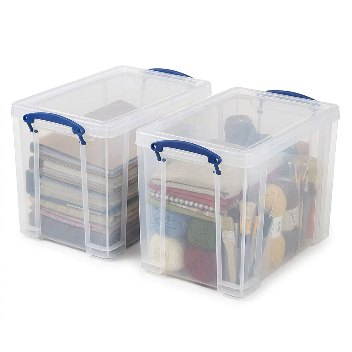 Really Useful Box 19L Storage Container with Lid and Clip Lock Handles, (2 Pack)