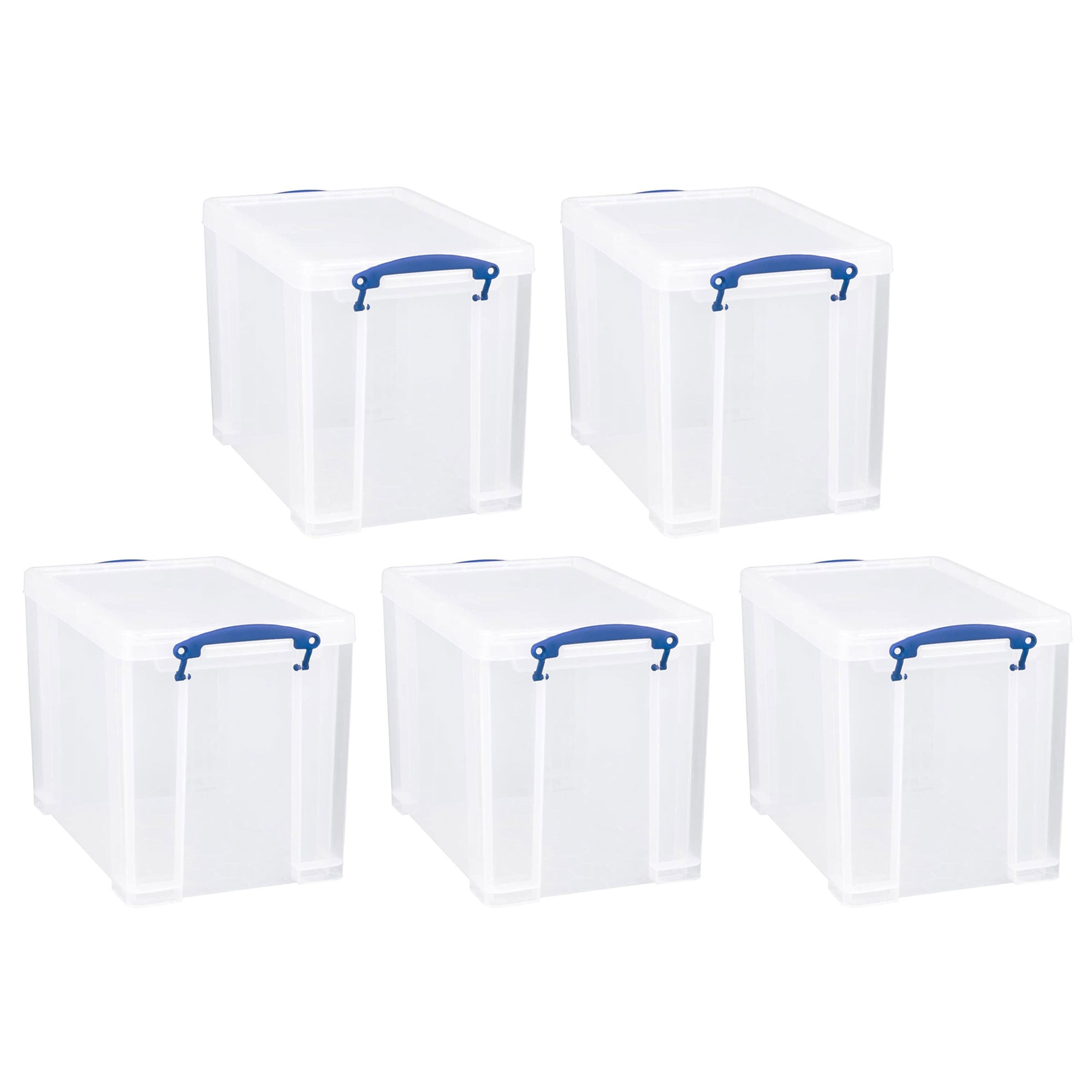 Really Useful Box 19L Storage Container with Lid and Clip Lock Handles, (5 Pack) - VMInnovations