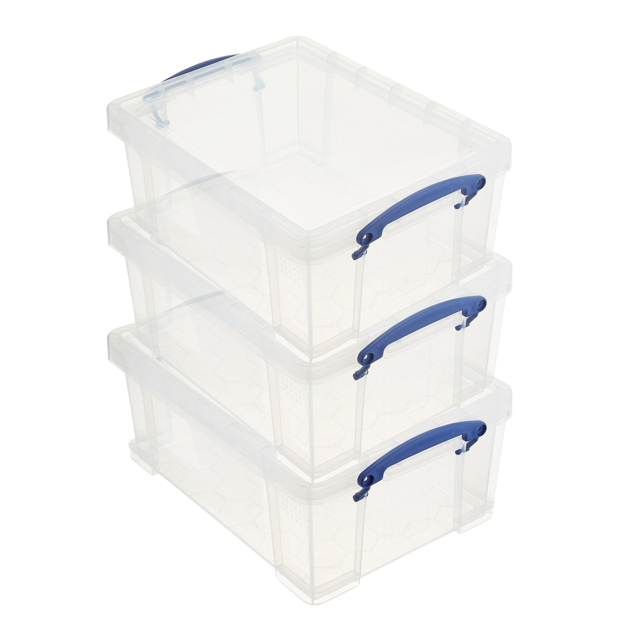 Really Useful Box 9L Storage Container with Snap Lid & Clip Lock Handle (3 Pack) - VMInnovations