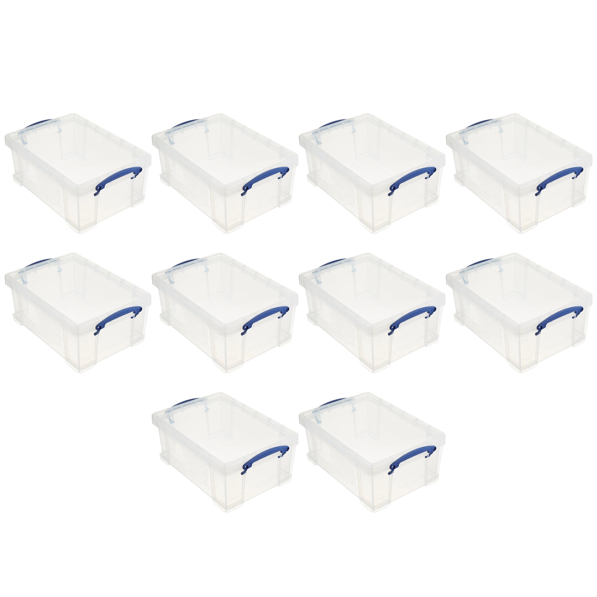Really Useful Box 9L Storage Container w/ Snap Lid & Clip Lock Handle (10 Pack) - VMInnovations