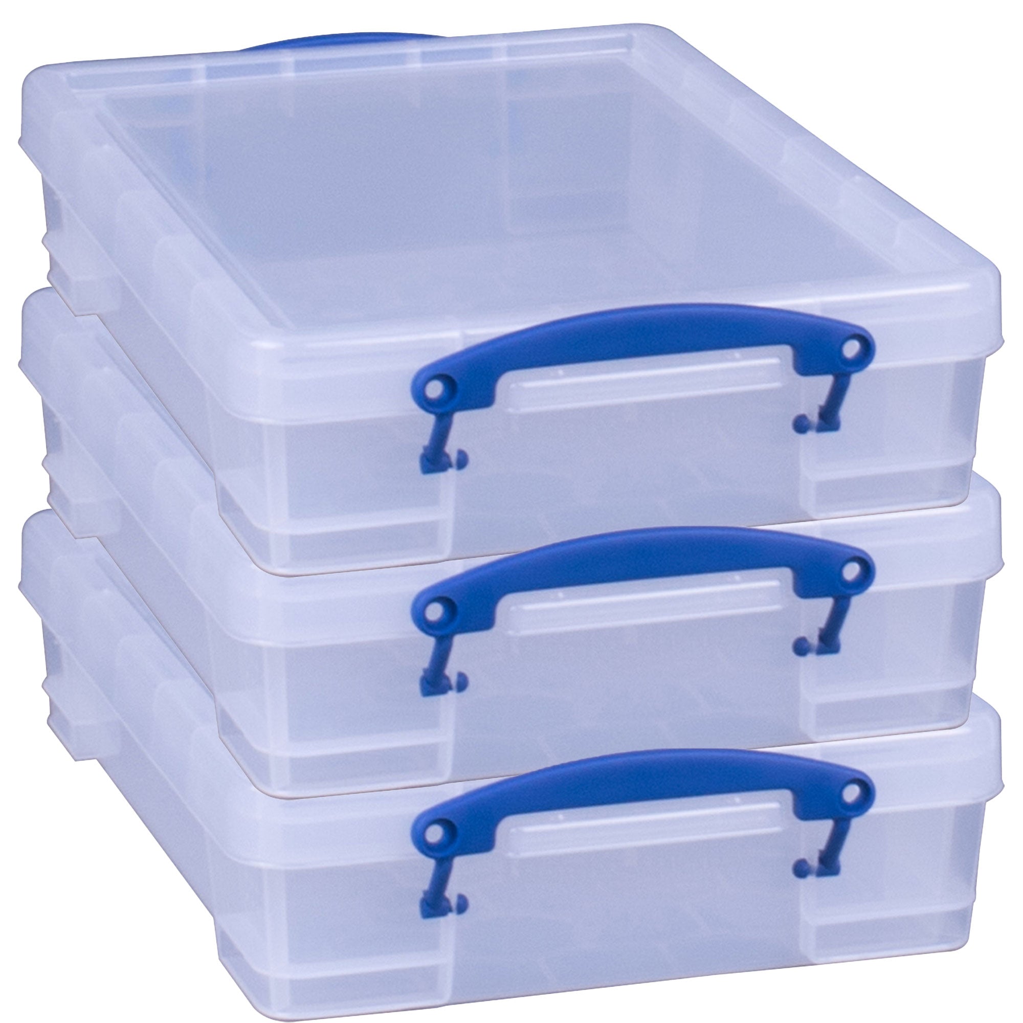 Really Useful Box 4L Storage Container with Lid and Clip Lock Handles, (3 Pack) - VMInnovations