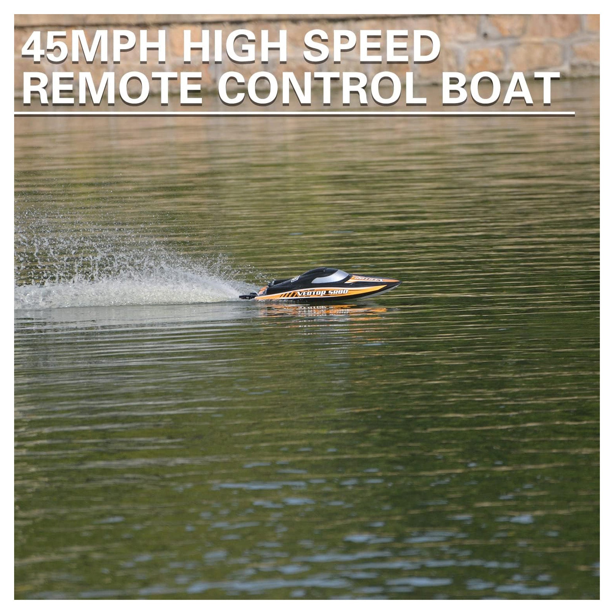 VOLANTEXRC Vector RTR Brushless High Speed Remote Control RC Boat, Black (Used) - VMInnovations
