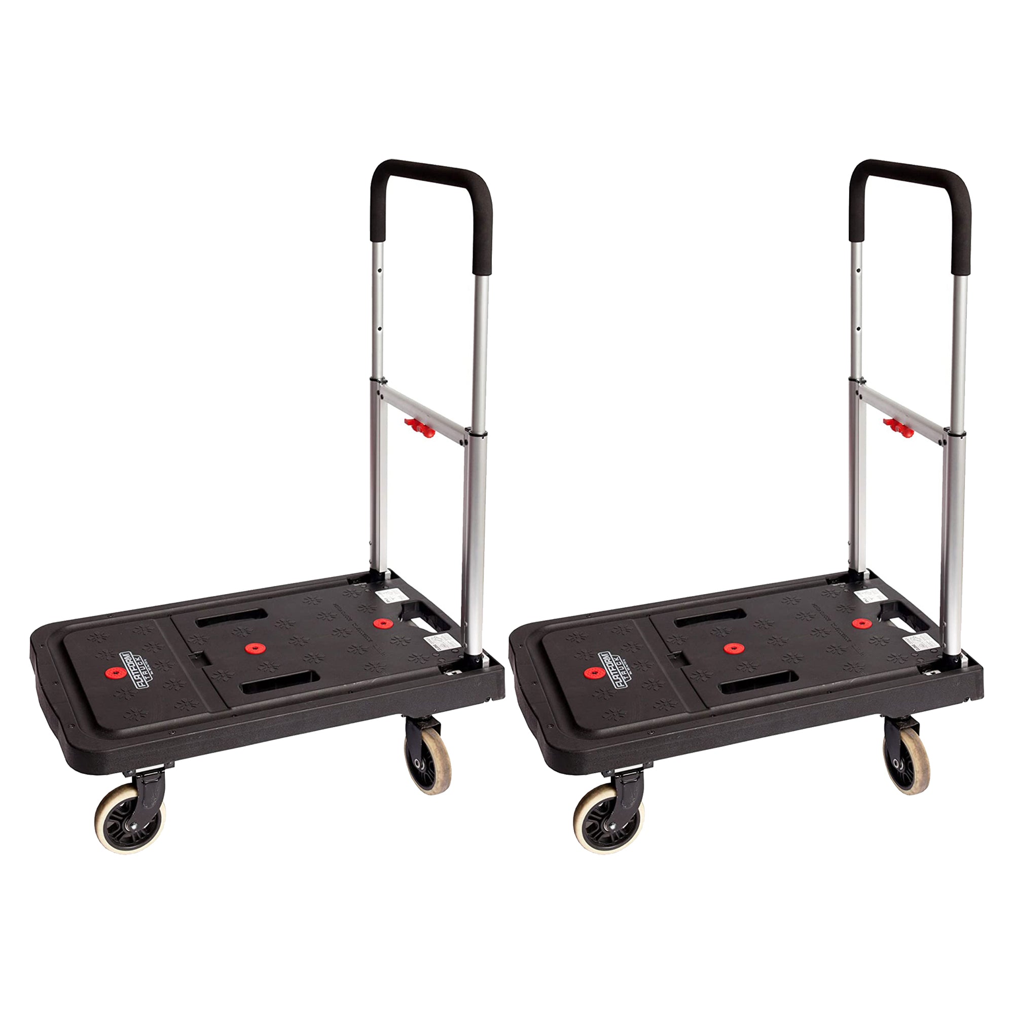 Magna Cart FF 4 Wheel Folding Platform Transport Cart Supports 300 lbs, (2 Pack) - VMInnovations