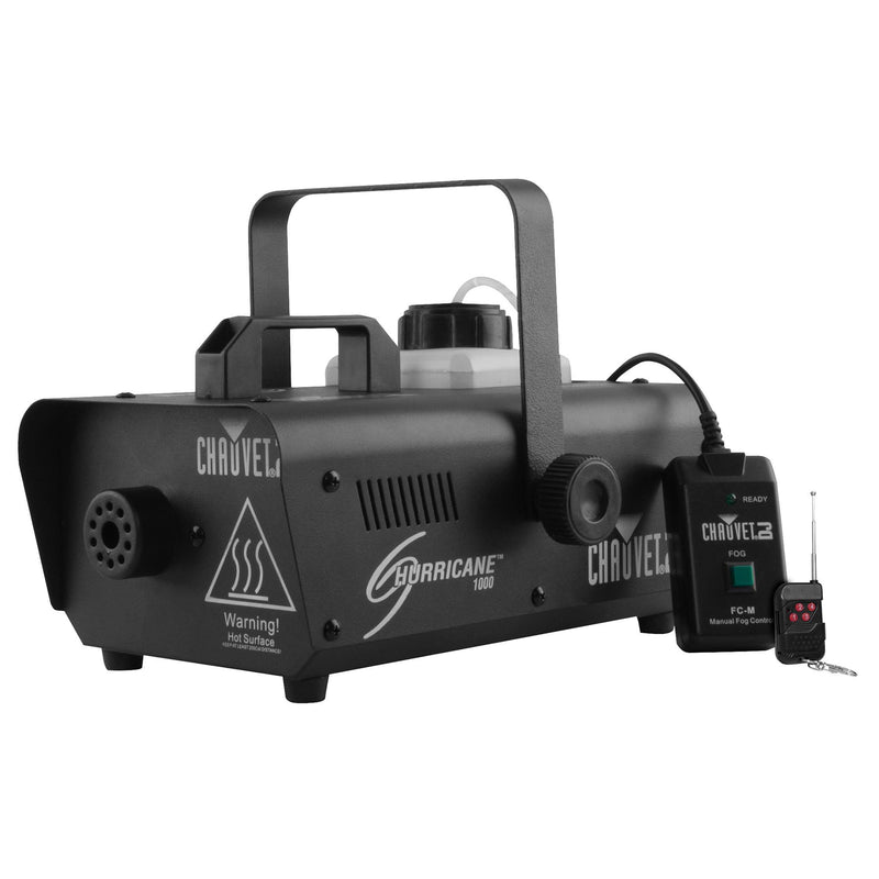 CHAUVET DJ Hurricane 1000 Pro Fog Machine & 1 Gallon Fog Smoke Fluid, 2-Pack