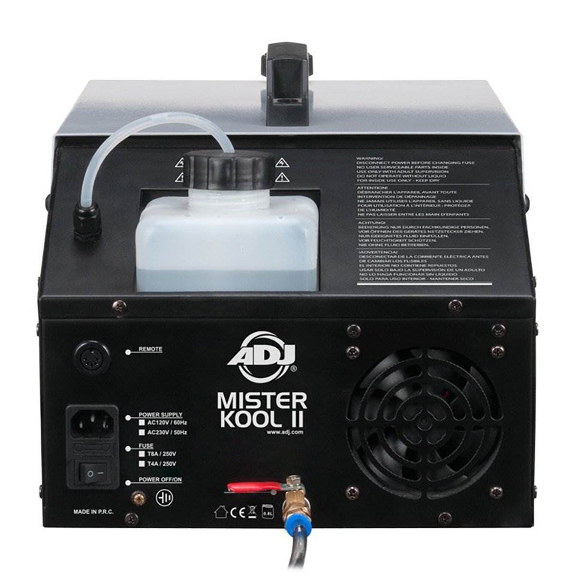 ADJ Water Based Fog Machine & CHAUVET DJ Hurricane 1 Gallon Haze Fluid, 4 Pack