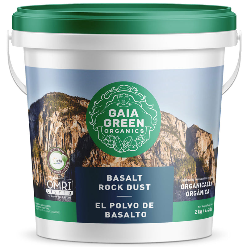 GAIA GREEN Organics Basalt Rock Dust Natural Mineral Soil Plant Supplement, 2 kg