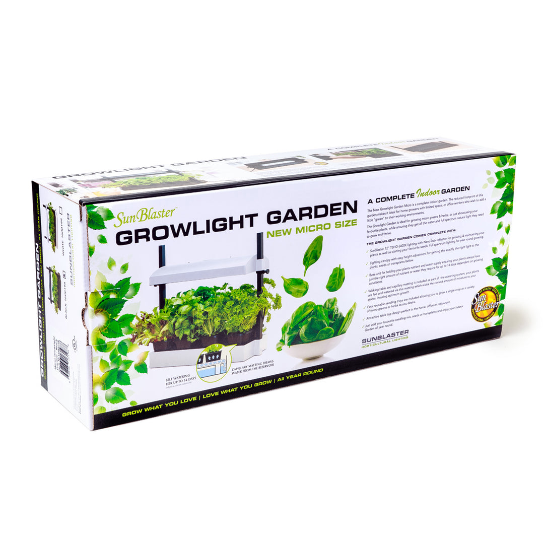SunBlaster SL1600199 T5HO Micro T5 Grow Light Garden for Seed Starting, White - VMInnovations