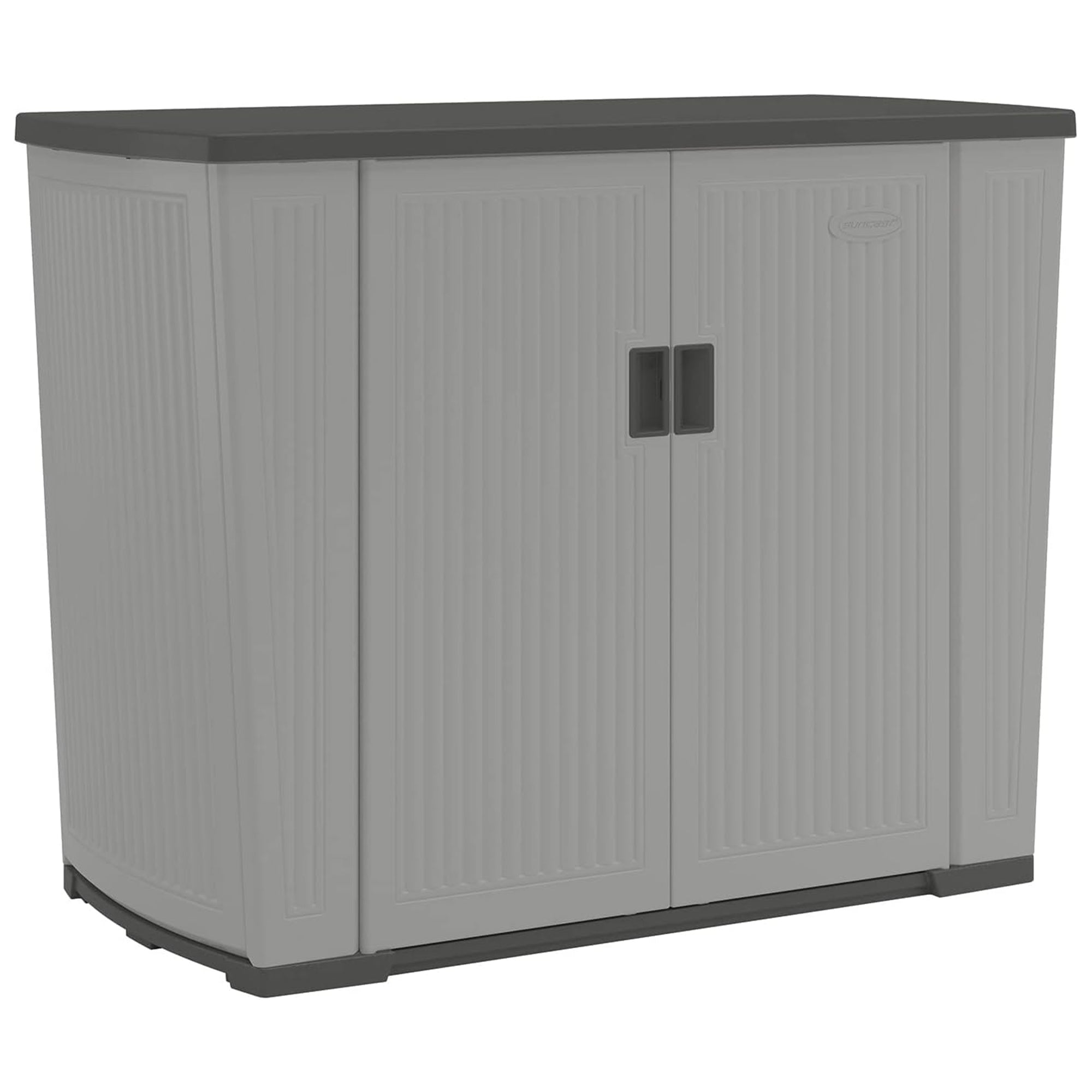 Suncast Backyard Oasis 130 Gallon Outdoor Storage Shed Basic Unit, Dove Gray - VMInnovations