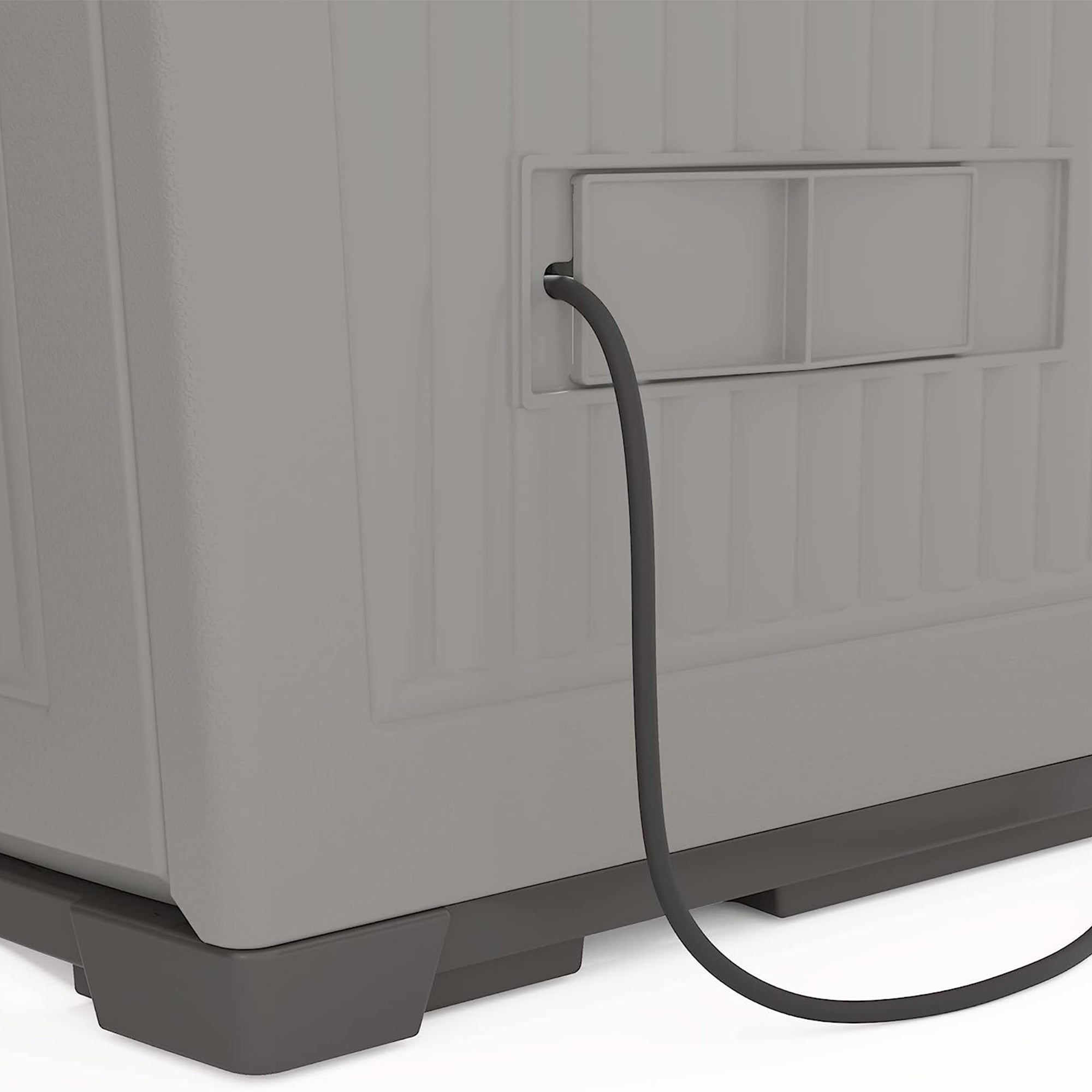 Suncast Backyard Oasis 130 Gallon Outdoor Storage Shed Basic Unit, Dove Gray - VMInnovations