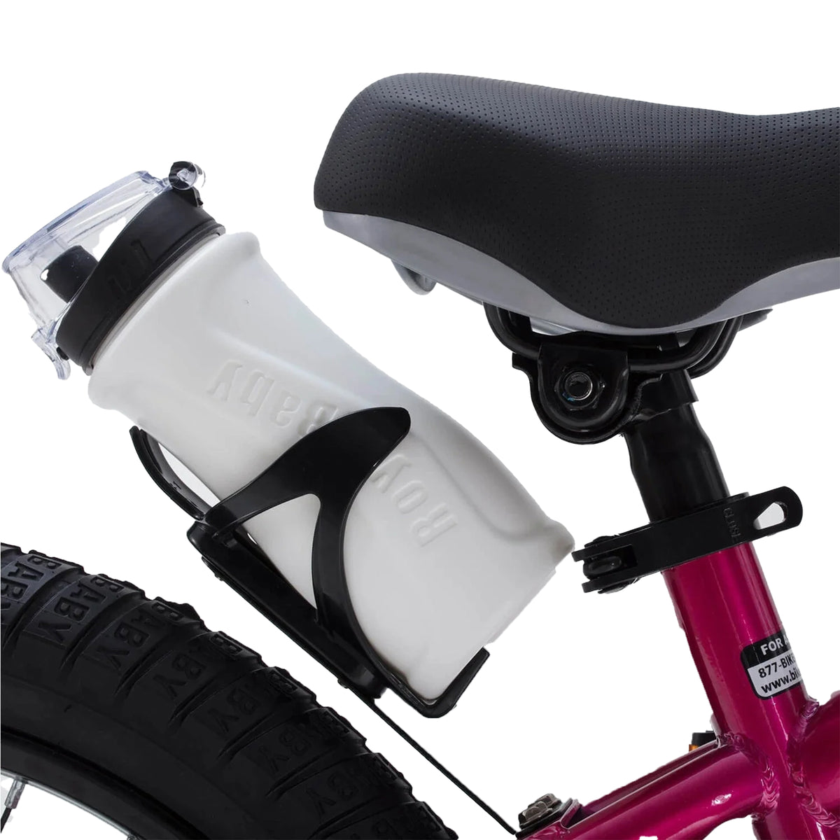 RoyalBaby 14" Bicycle w/Training Wheels & Water Bottle, Fuchsia (Open Box) - VMInnovations
