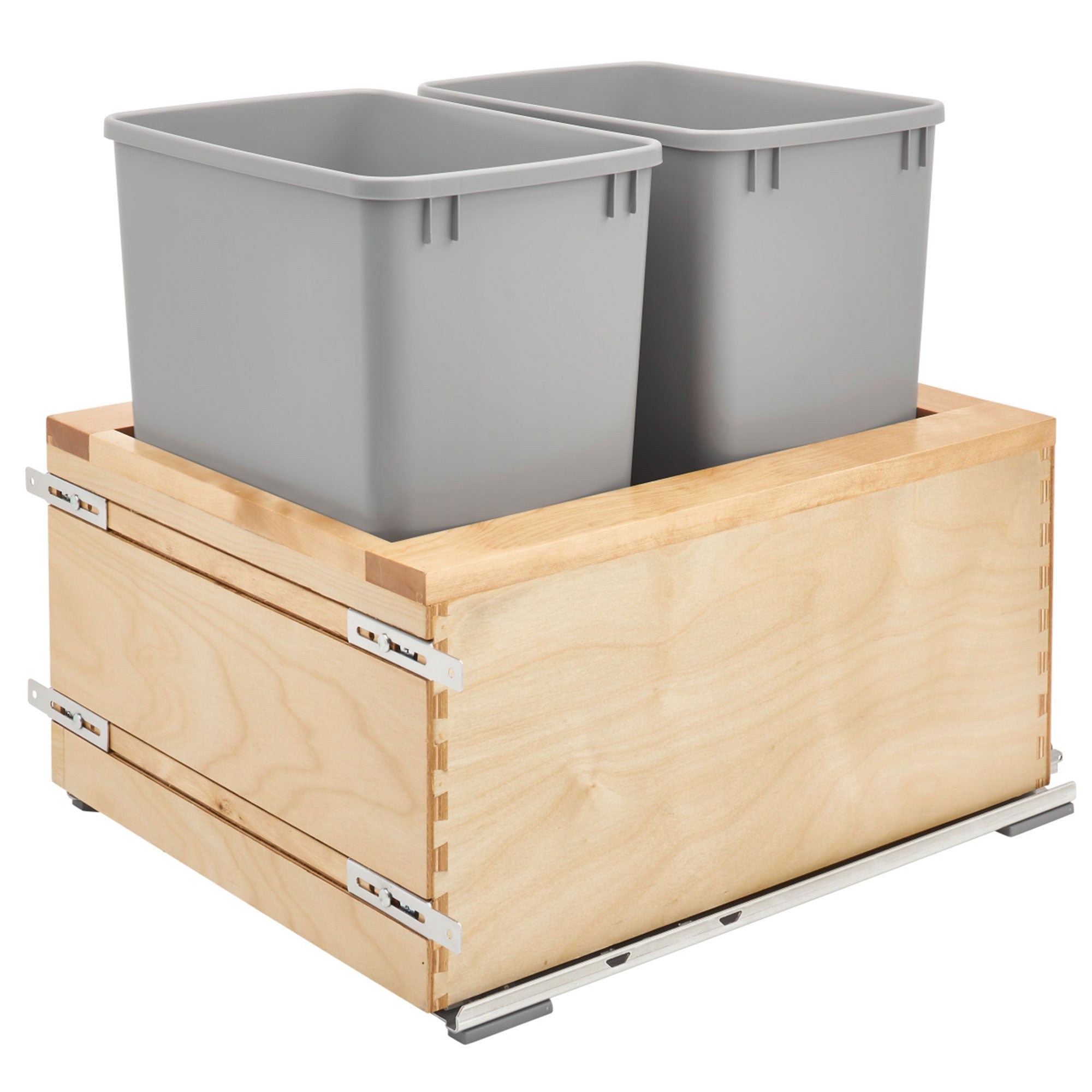 Rev-A-Shelf Pullout Trash Can for Kitchen Cabinet w/ Soft-close, 4VL-2132DM-2 - VMInnovations