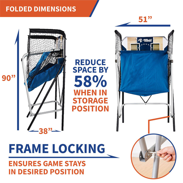 Lancaster Gaming Company Rally and Roar Premium Home Dual Shot Basketball Game - VMInnovations