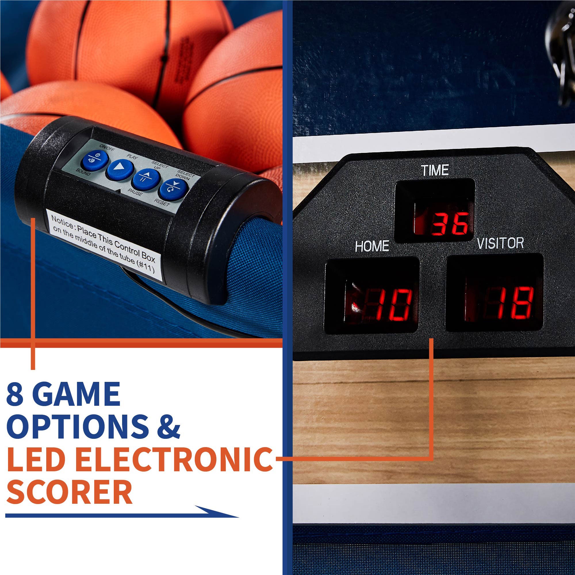 Lancaster Gaming Company Rally and Roar Premium Home Dual Shot Basketball Game - VMInnovations