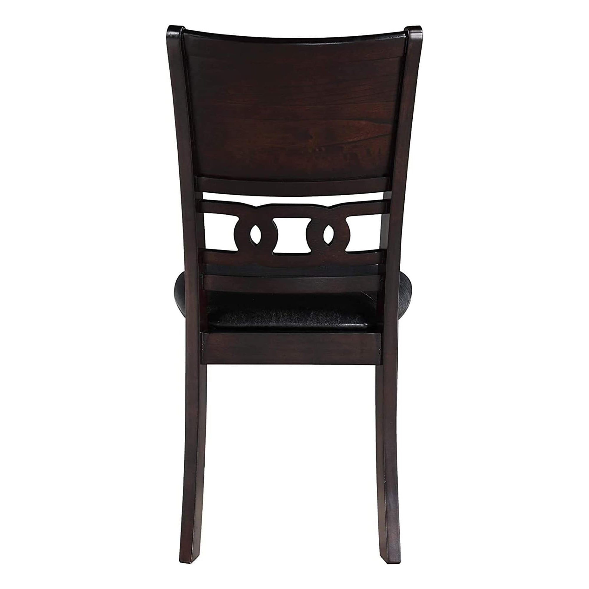 New Classic Furniture Gia Dining Collection with 48" Table and 4 Chairs, Ebony - VMInnovations