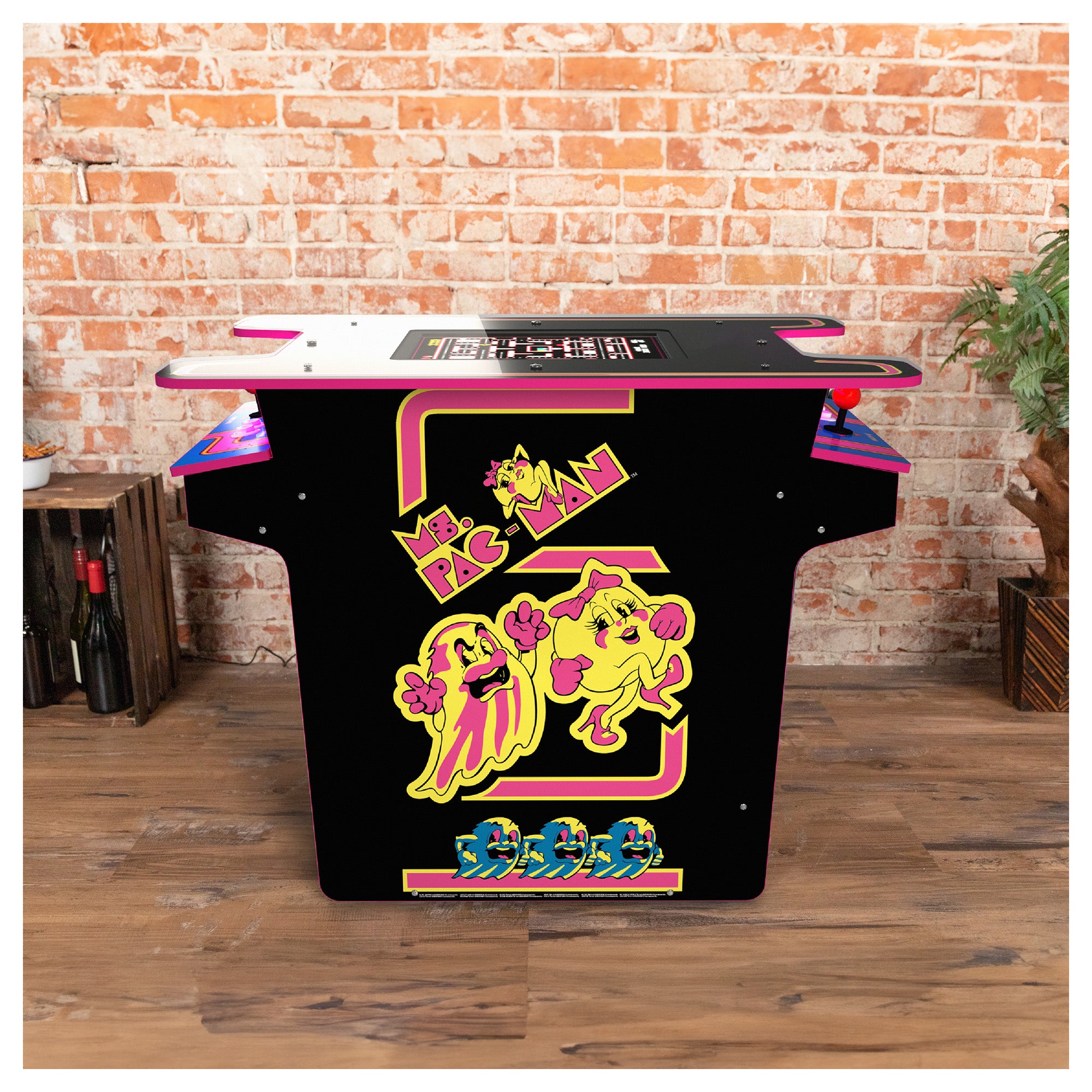 Arcade1UP Ms.PAC-MAN Head-to-Head 12 in 1 Arcade Table, Black Series (Used) - VMInnovations
