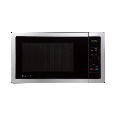 Magic Chef 1000 Watt 1.1 Cubic Feet Digital Touch Countertop Microwave, Silver
